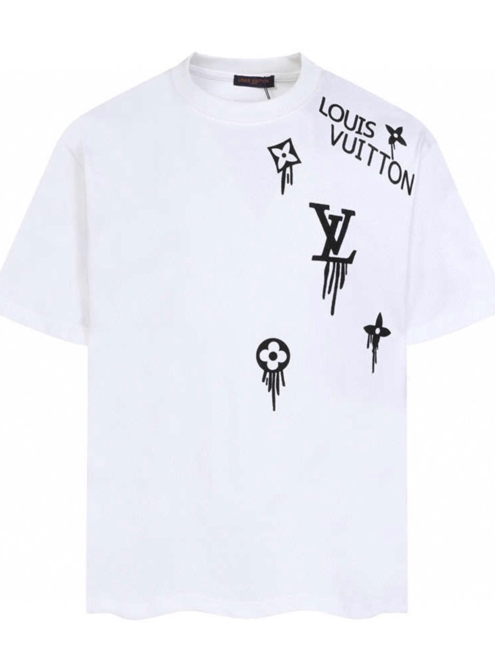 Louis Vuitton White Embossed Monogram Crewneck Tee
